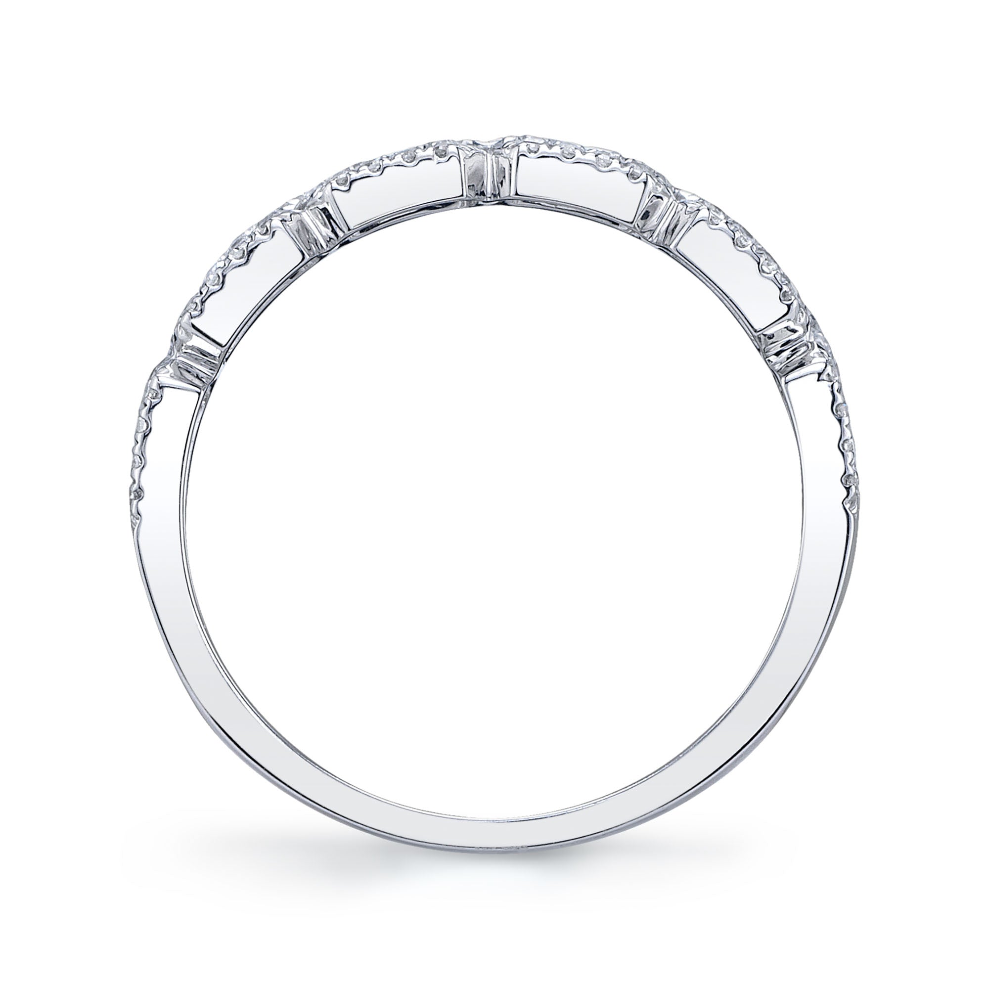 0.46CT 14K W/G DIAMOND BAGUETTE RING
