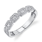 0.46CT 14K W/G DIAMOND BAGUETTE RING