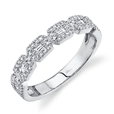 0.46CT 14K W/G DIAMOND BAGUETTE RING