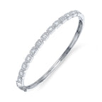 0.86CT 14K W/G DIAMOND BAGUETTE BANGLE