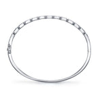 0.86CT 14K W/G DIAMOND BAGUETTE BANGLE