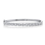 0.86CT 14K W/G DIAMOND BAGUETTE BANGLE