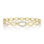 0.54CT 14K Y/G DIAMOND LINK BANGLE