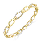 0.54CT 14K Y/G DIAMOND LINK BANGLE