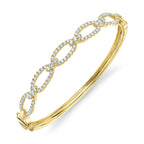 1.19CT 14K Y/G DIAMOND LINK BANGLE