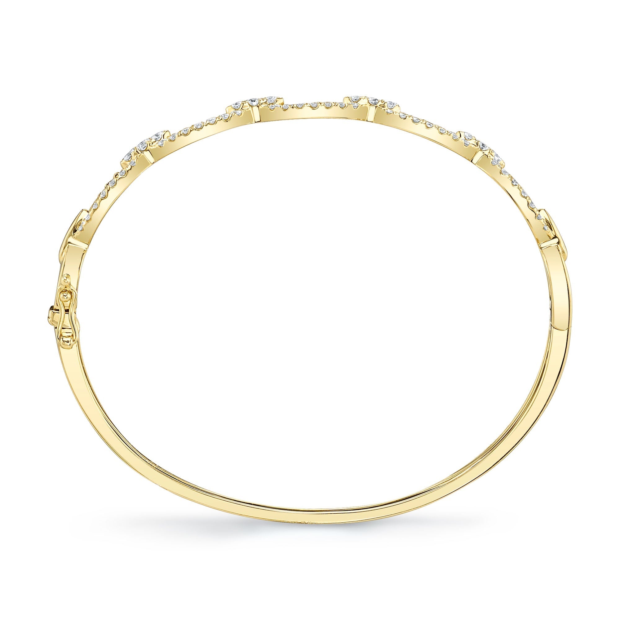 1.19CT 14K Y/G DIAMOND LINK BANGLE