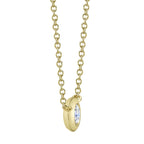 0.20CT 14K Y/G DIAMOND BEZEL NECKLACE