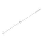 0.07CT 14K W/G DIAMOND LOVE KNOT CIRCLE  BRACELET