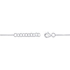 0.07CT 14K W/G DIAMOND LOVE KNOT CIRCLE  BRACELET