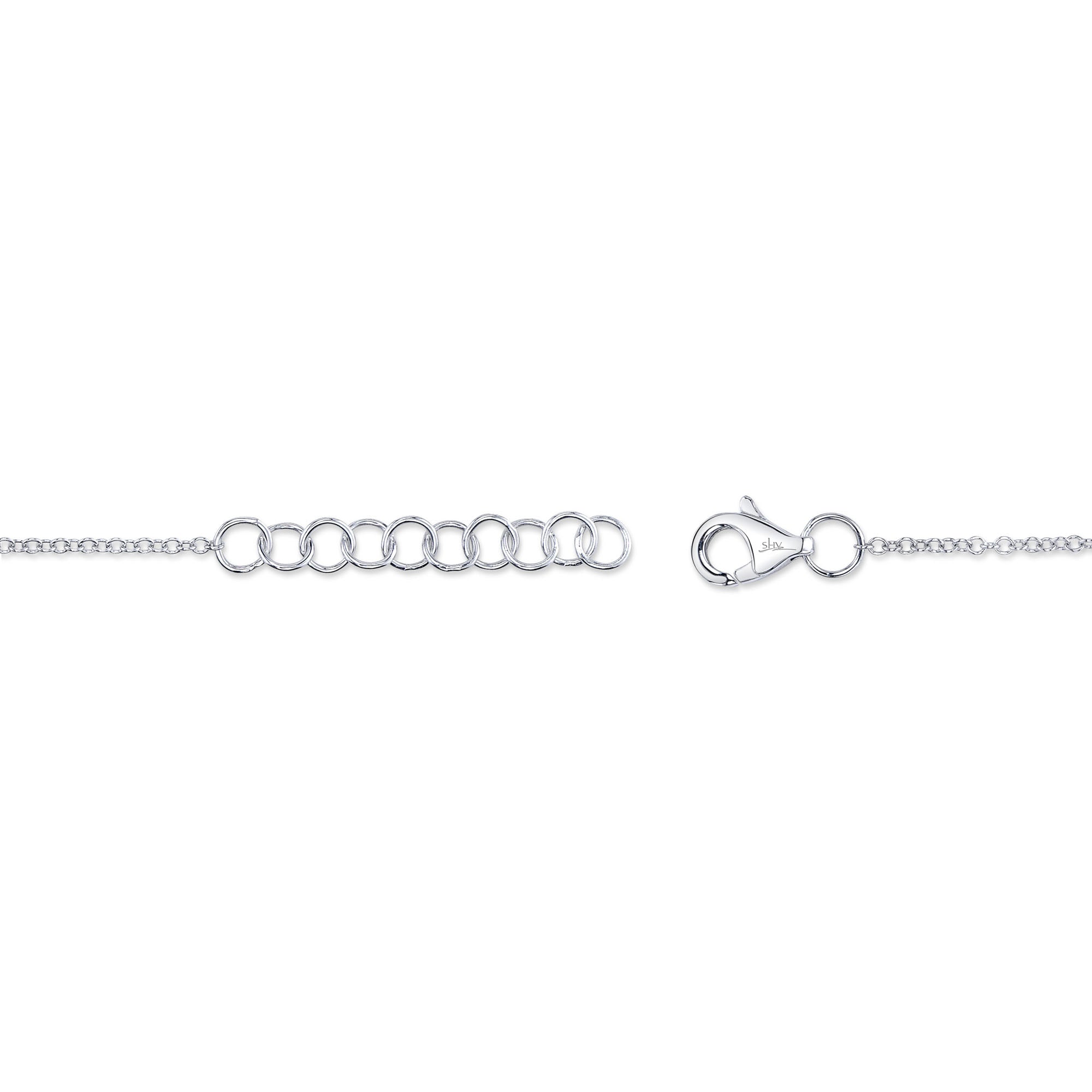 0.07CT 14K W/G DIAMOND LOVE KNOT CIRCLE  BRACELET