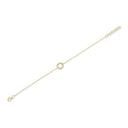 0.07CT 14K Y/G DIAMOND LOVE KNOT CIRCLE  BRACELET