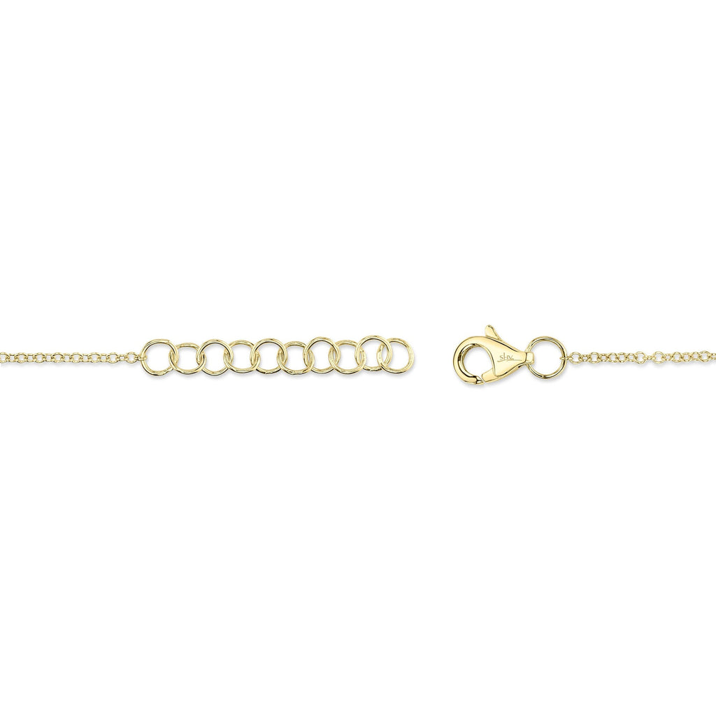 0.07CT 14K Y/G DIAMOND LOVE KNOT CIRCLE  BRACELET