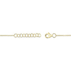 0.07CT 14K Y/G DIAMOND LOVE KNOT CIRCLE  BRACELET