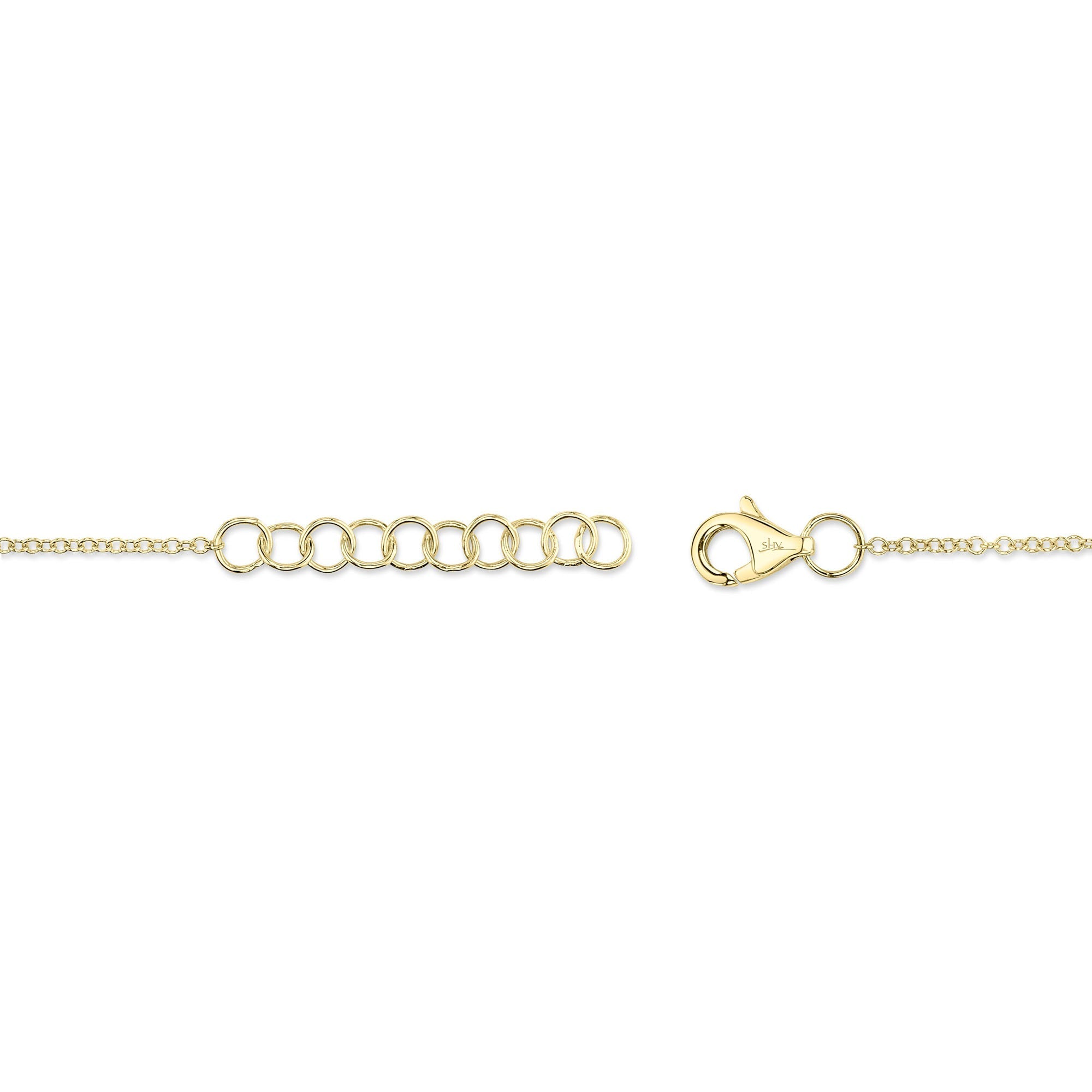 0.07CT 14K Y/G DIAMOND LOVE KNOT CIRCLE  BRACELET
