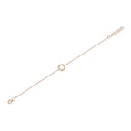 0.07CT 14K R/G DIAMOND LOVE KNOT CIRCLE  BRACELET