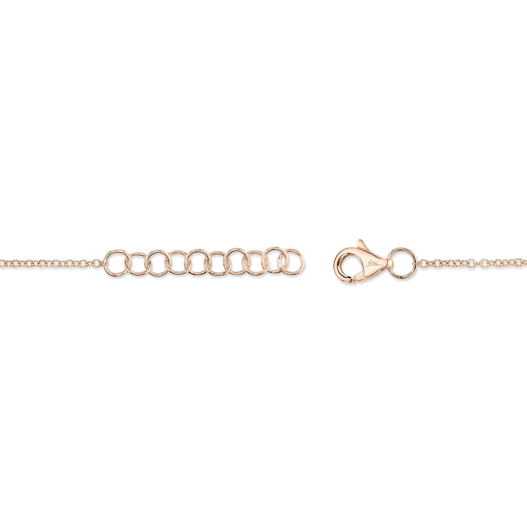 0.07CT 14K R/G DIAMOND LOVE KNOT CIRCLE  BRACELET