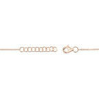 0.07CT 14K R/G DIAMOND LOVE KNOT CIRCLE  BRACELET