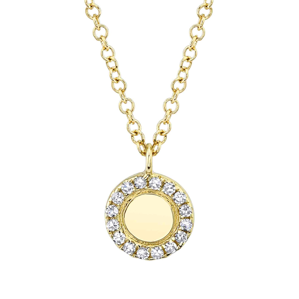 0.05CT 14K Y/G DIAMOND CIRCLE NECKLACE