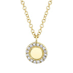 0.05CT 14K Y/G DIAMOND CIRCLE NECKLACE