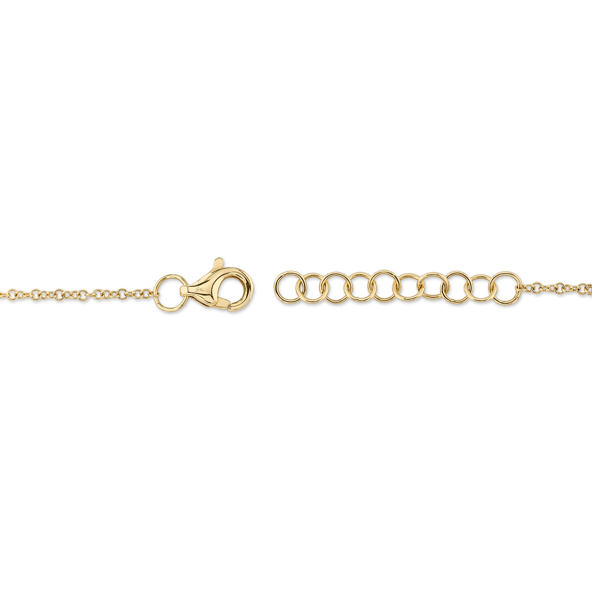 0.09CT DIAMOND & 0.56CT MOTHER OF PEARL 14K Y/G HEART BRACELET
