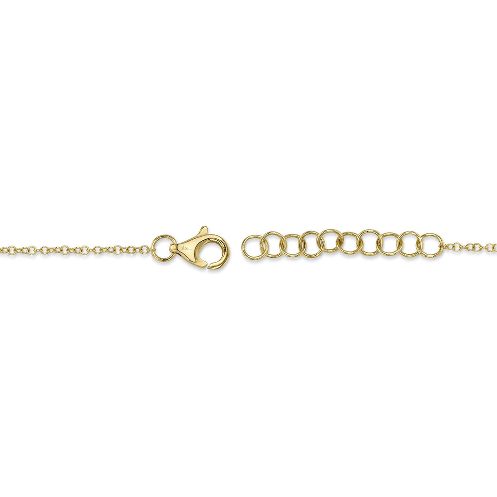 0.09CT DIAMOND & 0.57CT BLACK ONYX 14K Y/G HEART BRACELET