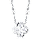 0.41CT 14K W/G DIAMOND PEAR CLOVER NECKLACE