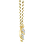 0.41CT 14K Y/G DIAMOND PEAR CLOVER NECKLACE