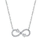 0.22CT 14K W/G DIAMOND PEAR INFINITY NECKLACE