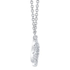 0.08CT 14K W/G DIAMOND CLOVER NECKLACE