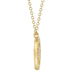 0.32CT DIAMOND & 2.88CT MOTHER OF PEARL 14K Y/G NECKLACE
