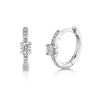 0.25CT 14K W/G DIAMOND HUGGIE EARRING