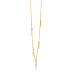 0.09CT 14K Y/G DIAMOND CROSS NECKLACE