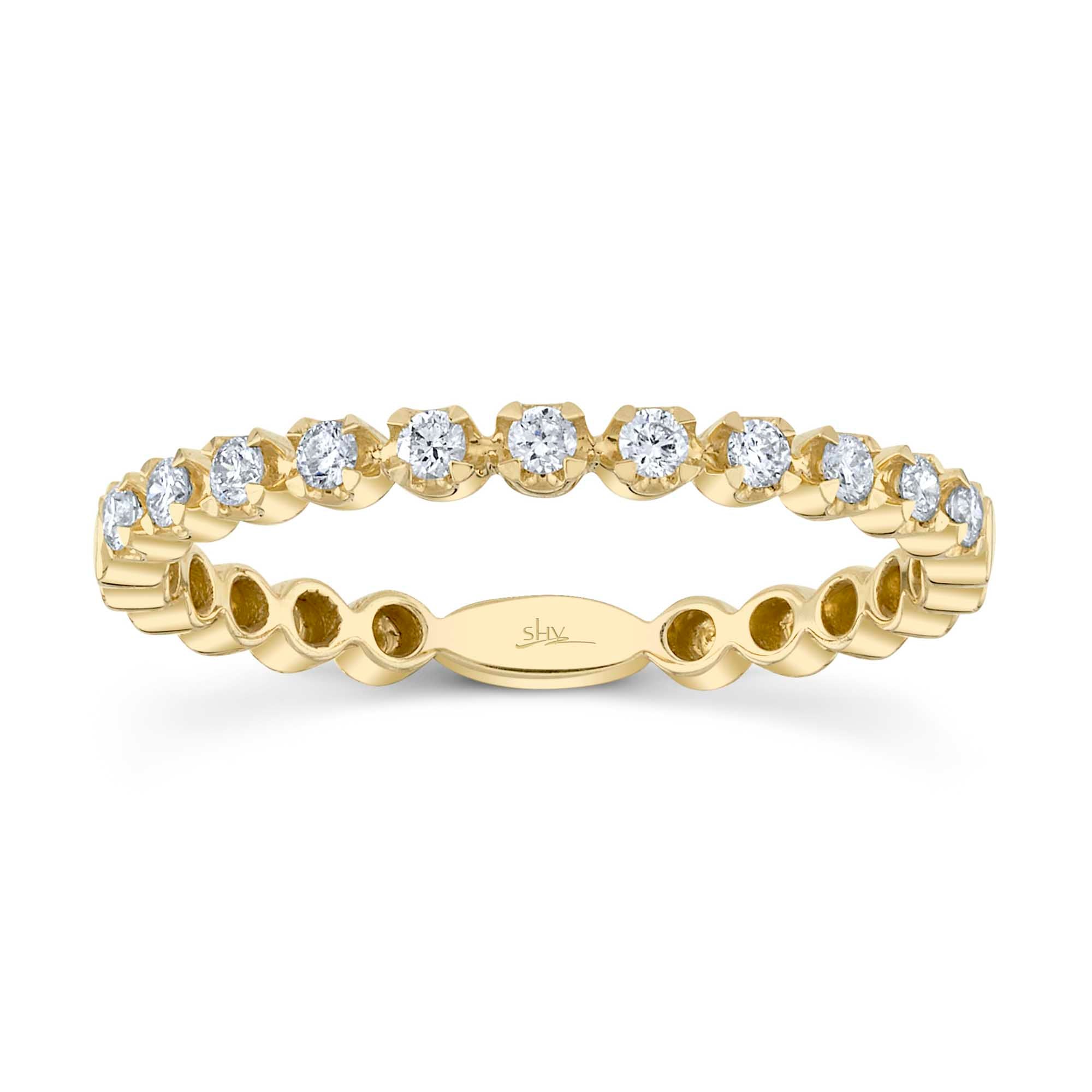 0.18CT 14K Y/G DIAMOND LADY'S BAND