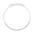 0.31CT 14K W/G DIAMOND CROWN SETTING BRACELET