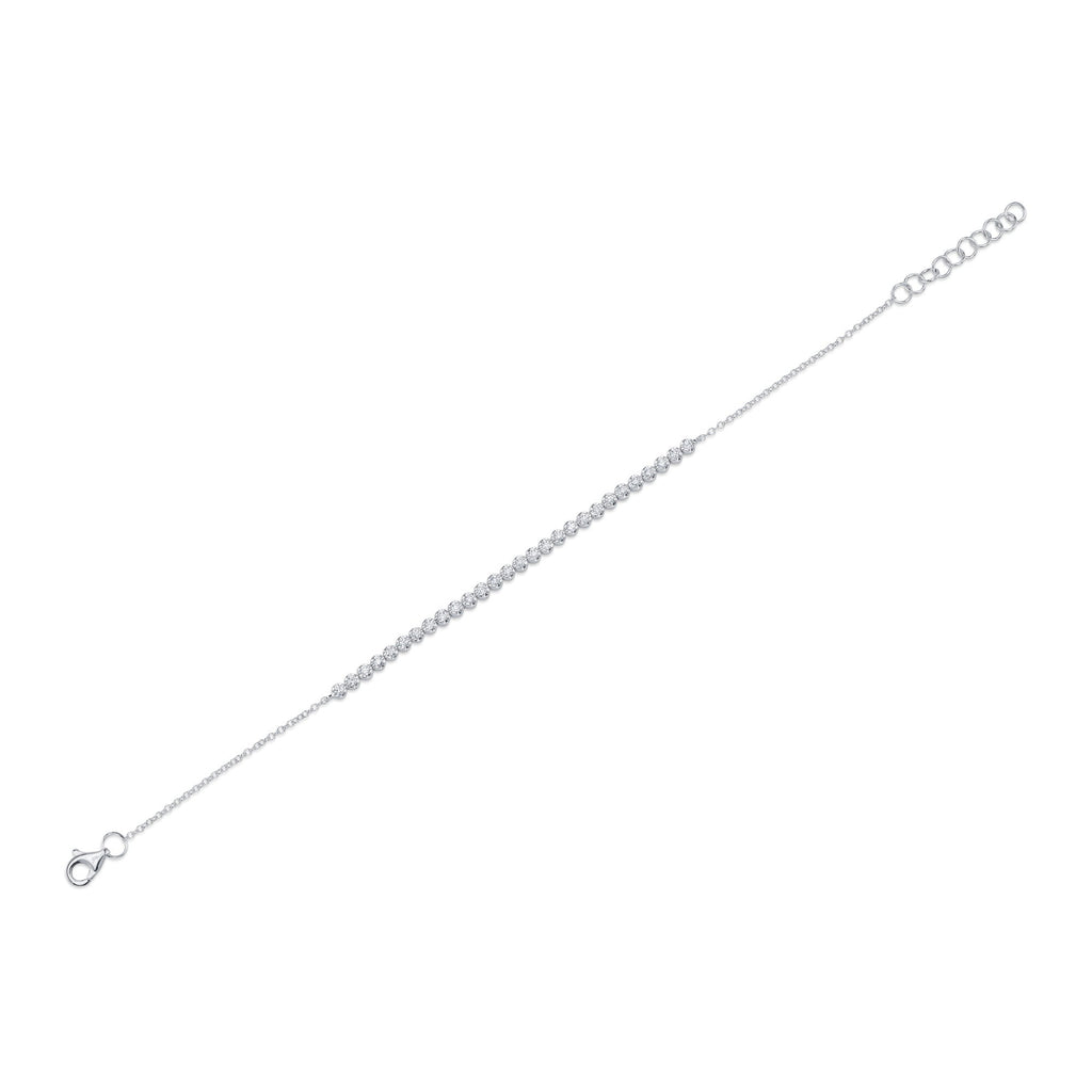0.31CT 14K W/G DIAMOND CROWN SETTING BRACELET