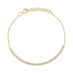 0.31CT 14K Y/G DIAMOND CROWN SETTING BRACELET