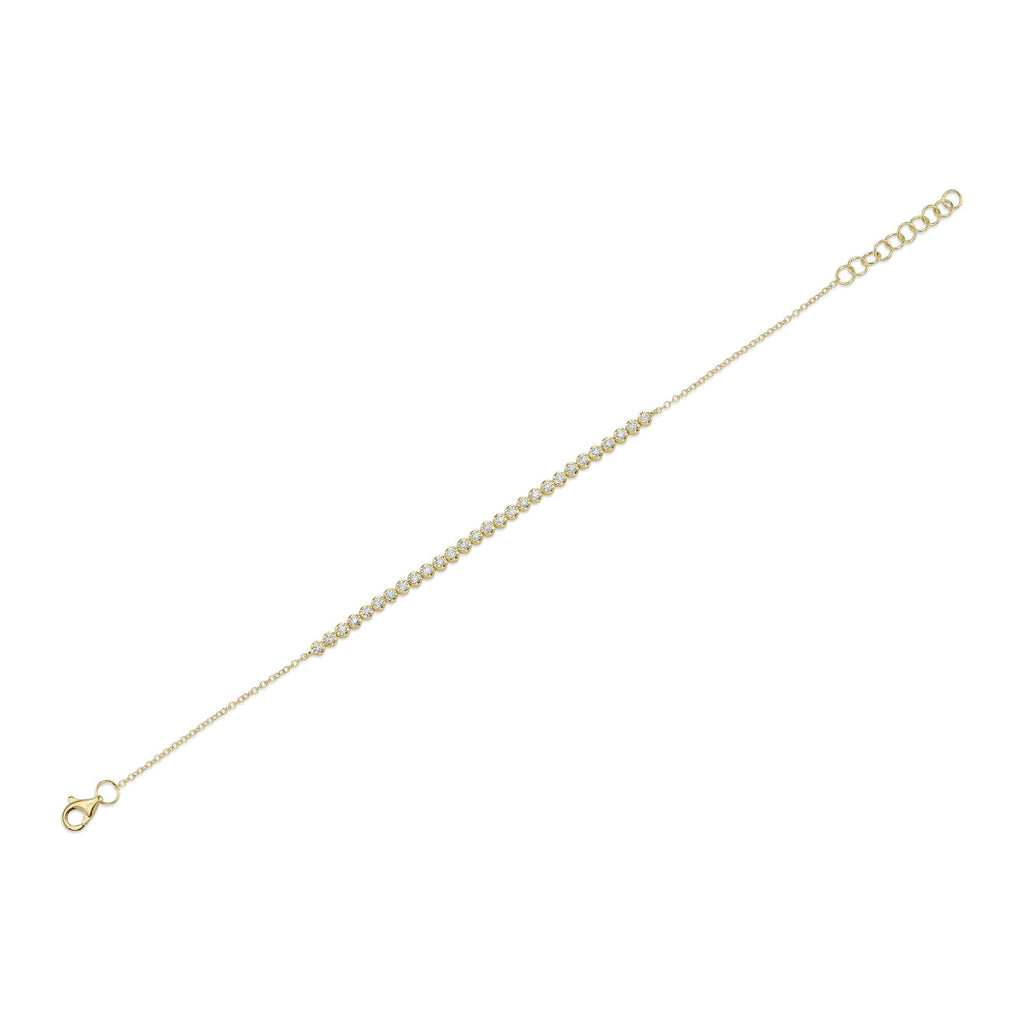 0.31CT 14K Y/G DIAMOND CROWN SETTING BRACELET