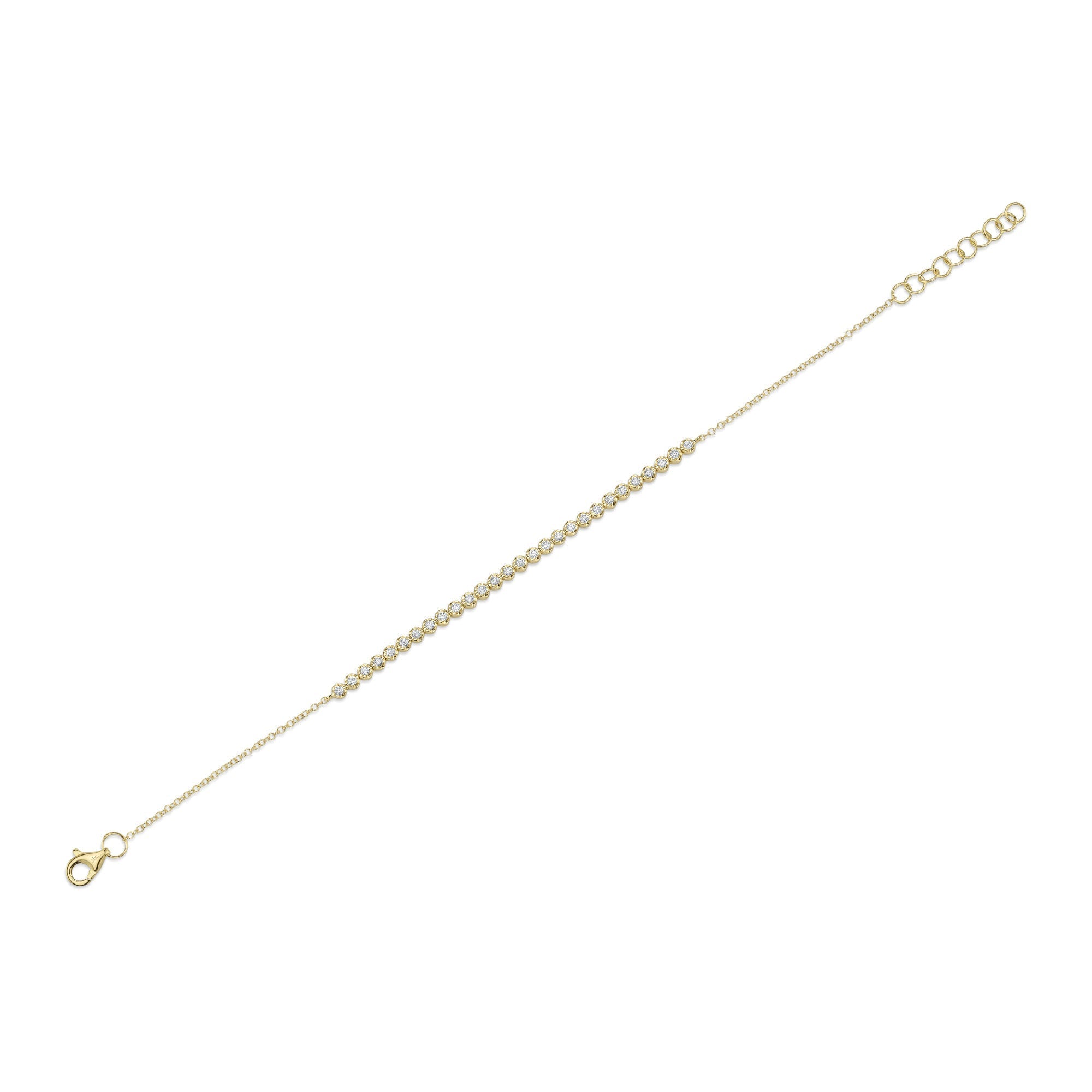 0.31CT 14K Y/G DIAMOND CROWN SETTING BRACELET