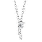 0.03CT 14K W/G DIAMOND DRAGONFLY MATTE NECKLACE