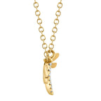0.03CT 14K Y/G DIAMOND DRAGONFLY MATTE NECKLACE