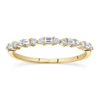 0.25CT 14K Y/G DIAMOND BAGUETTE BAND