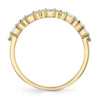 0.25CT 14K Y/G DIAMOND BAGUETTE BAND