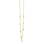 0.04CT 14K Y/G DIAMOND & CULTURED PEARL NECKLACE