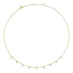 0.04CT 14K Y/G DIAMOND & CULTURED PEARL NECKLACE
