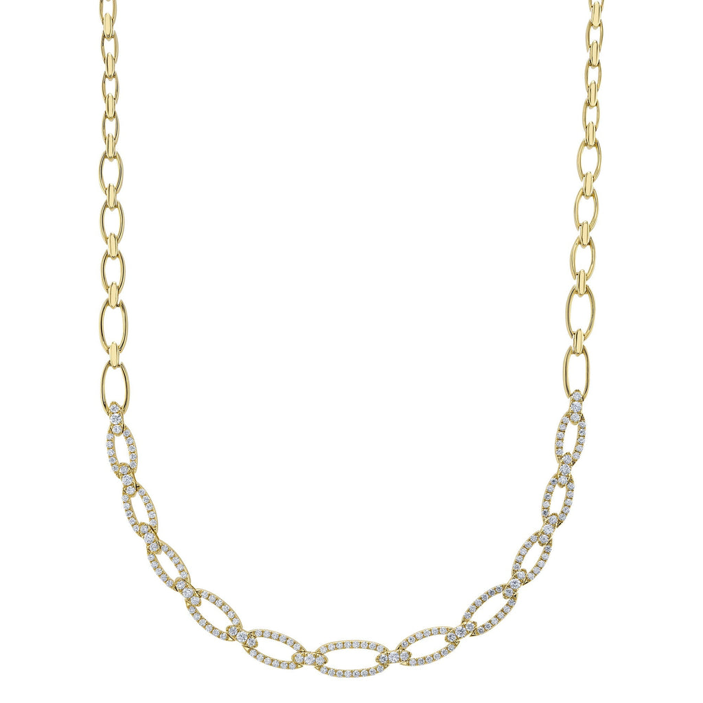 2.53CT 14K Y/G DIAMOND LINK NECKLACE