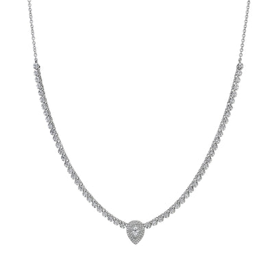 1.28CT 14K W/G DIAMOND PEAR NECKLACE
