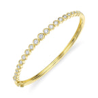 1.07CT 14K Y/G DIAMOND BEZEL BANGLE