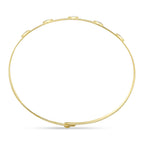 0.41CT 14K Y/G DIAMOND MARQUISE BEZEL LATCH LOCK BANGLE