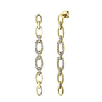 1.07CT 14K Y/G DIAMOND LINK EARRING