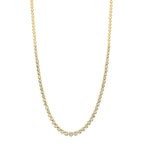 3.53CT 14K Y/G DIAMOND BEZEL TENNIS NECKLACE